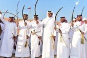 الشيخ تميم والامير الوالد يحضران عرضة بني تميم