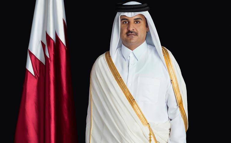 الشيخ تميم يتلقى رساله خطيه من ملك البحرين