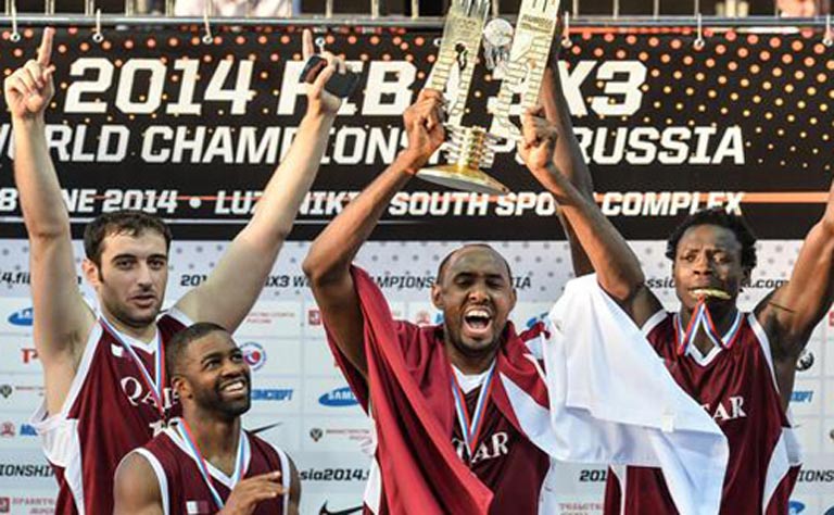 منتخب قطر بطل العالم لكرة السله 3×3